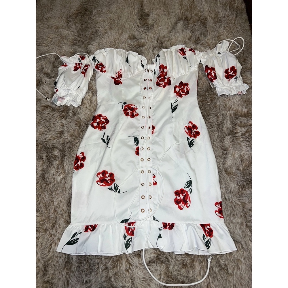 Floral white dress